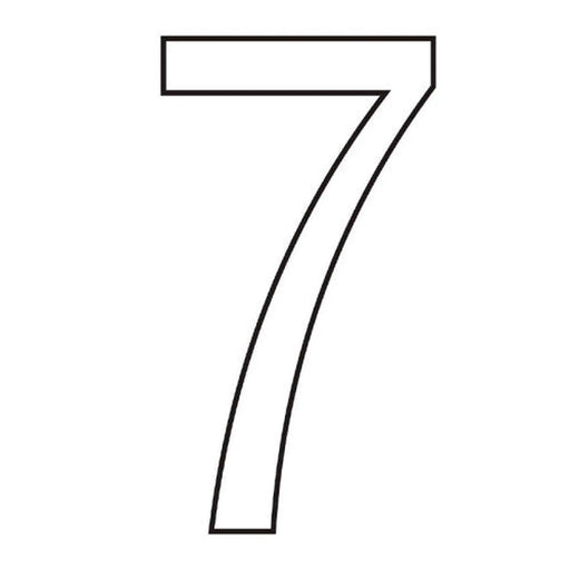Character '7' - White Vinyl - 75mm - Pack of 10 - Min Order 2