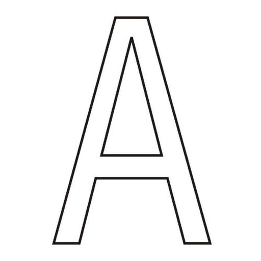 Character 'A' - White Vinyl - 75mm - Pack of 10 - Min Order 2