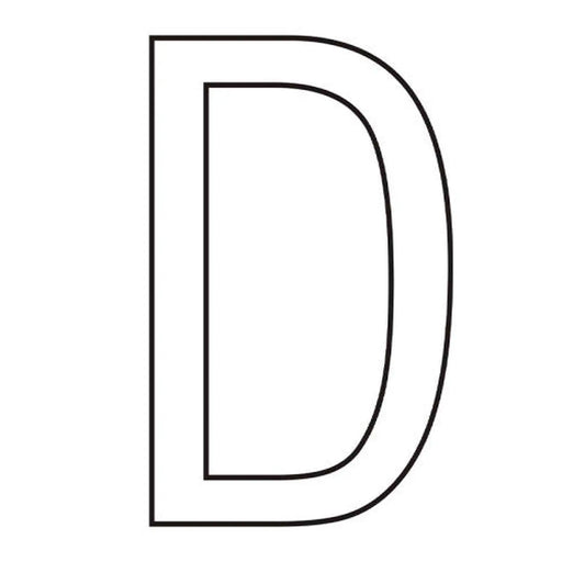 Character 'D' - White Vinyl - 75mm - Pack of 10 - Min Order 2