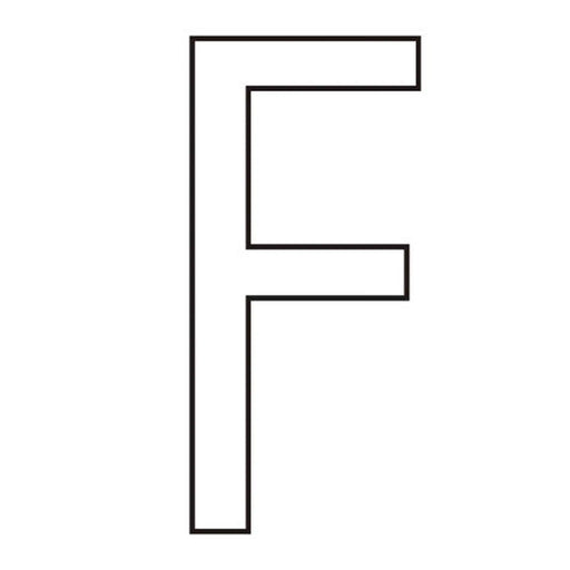 Character 'F' - White Vinyl - 75mm - Pack of 10 - Min Order 2