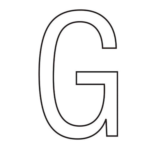 Character 'G' - White Vinyl - 75mm - Pack of 10 - Min Order 2