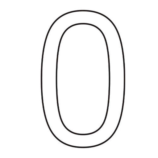 Character 'O' - White Vinyl - 75mm - Pack of 10 - Min Order 2