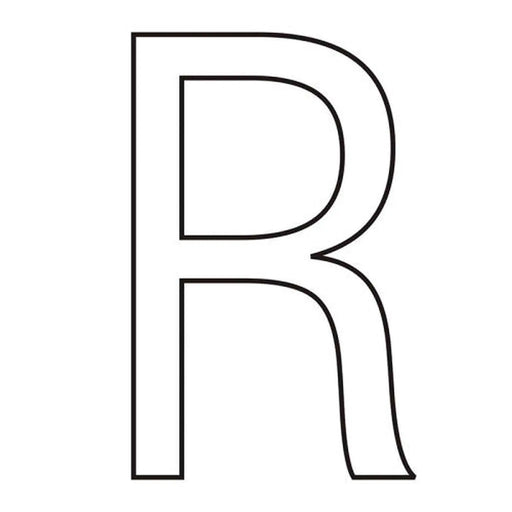 Character 'R' - White Vinyl - 75mm - Pack of 10 - Min Order 2