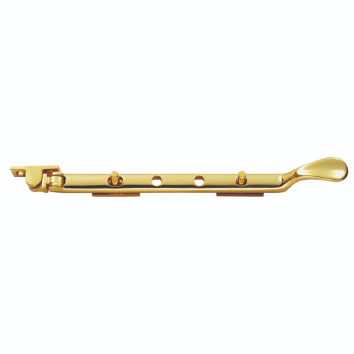 300Mm Victorian Casement Stay - Polished Brass 300mm