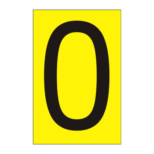 Character 'O' - Yellow Vinyl - 50mm - Pack of 10 - Min Order 2