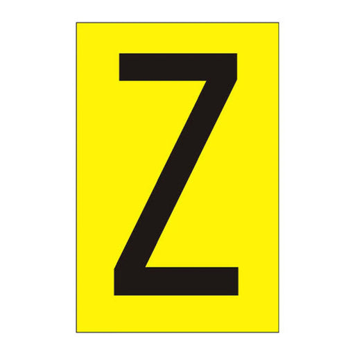 Character 'Z' - Yellow Vinyl - 50mm - Pack of 10 - Min Order 2