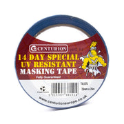 UV Resistant Medium Tack Masking Tape 25mm x 25m Roll - Pack of 9