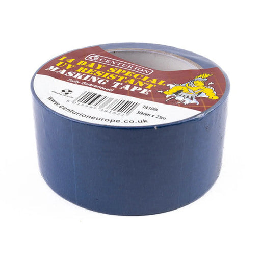 UV Resistant Medium Tack Masking Tape 50mm x 25m Roll - Pack of 6