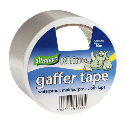 White Gaffer Tape 50mm x 10m Roll - Pack of 6