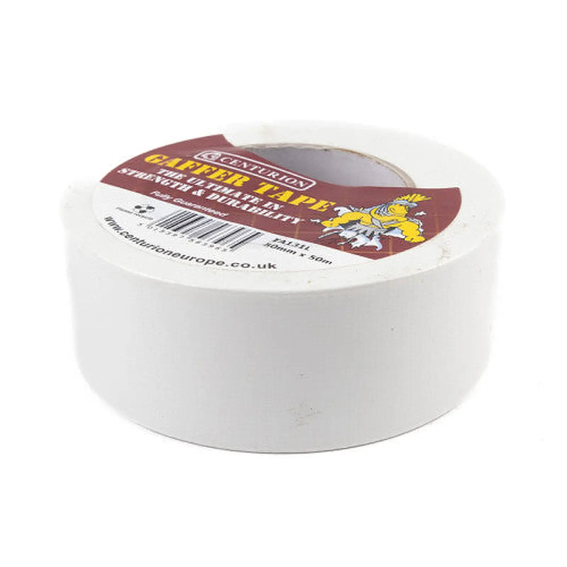 White Gaffer Tape 50mm x 50m Roll - Pack of 6