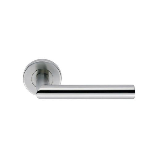 Treviri Grade 4 Lever On Sprung Screw-On Round Rose - Grade 316 - Satin Stainless Steel