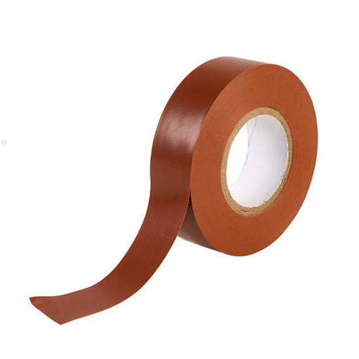 19mm x 33m Brown PVC Tape - Pack of 6
