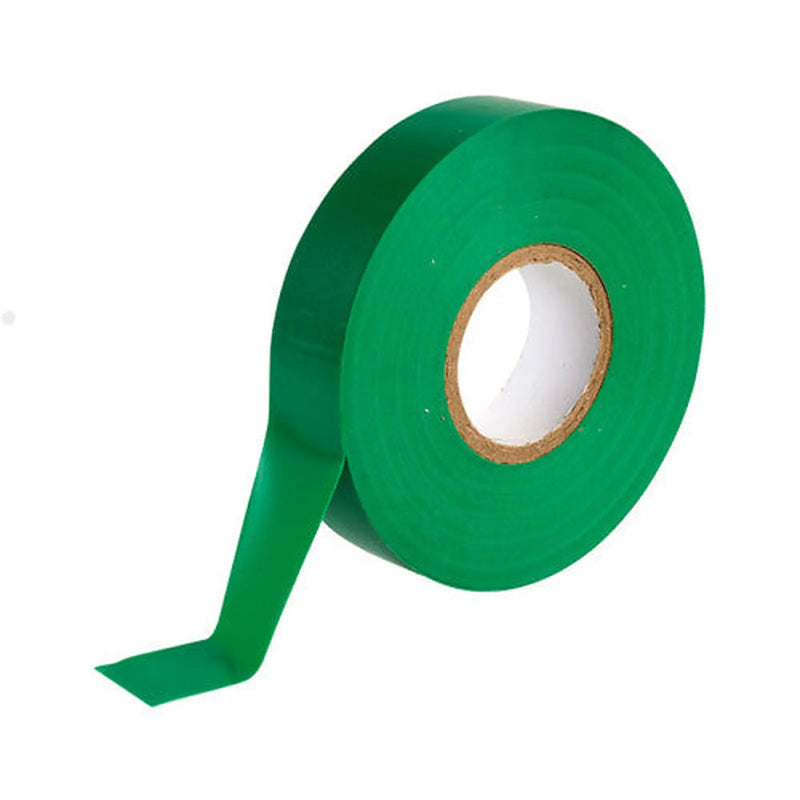 19mm x 33m Green PVC Tape - Pack of 6