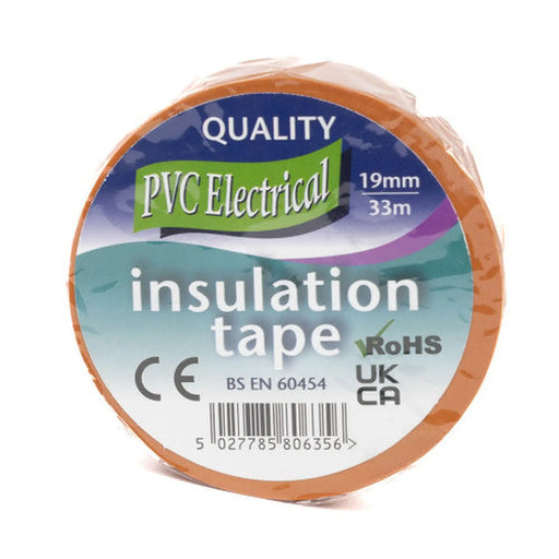 PVC Orange Tape, 19mm x 33m - Min Order 6