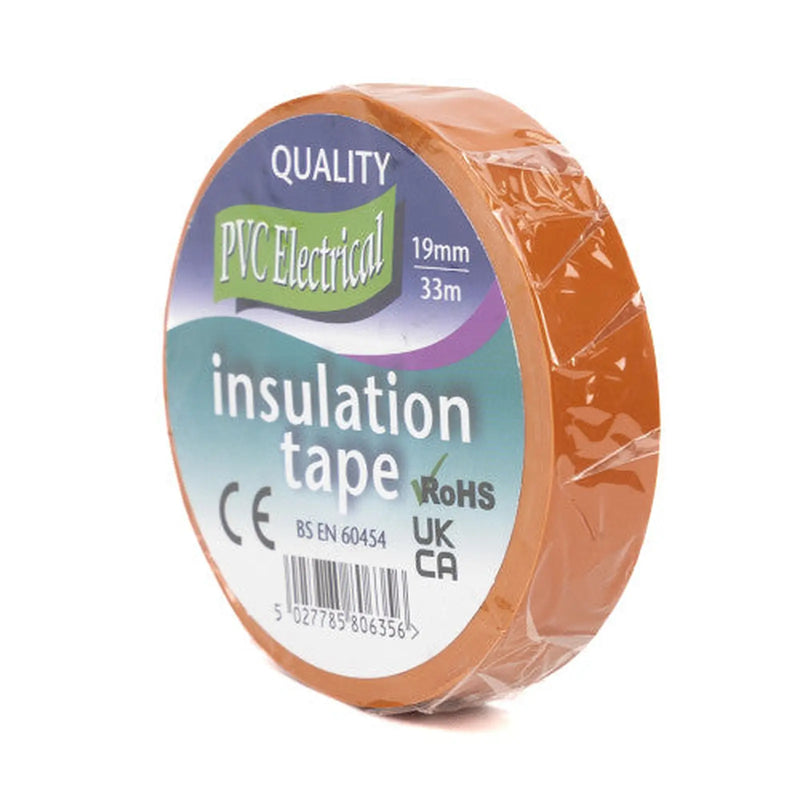 PVC Orange Tape, 19mm x 33m - Min Order 6