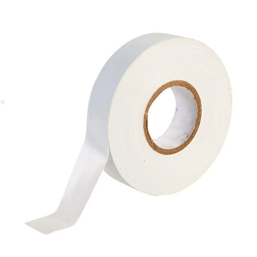 19mm x 33m White PVC Tape - Pack of 6