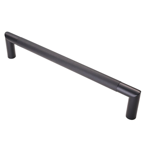 20Mm Dia. Crown Knurled Pull Handle - 300Mm C/C - Bolt Through Fixing - Matt Black