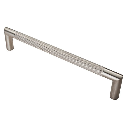20Mm Dia. Crown Knurled Pull Handle - 300Mm C/C - Bolt Through Fixing - Satin Stainless Steel