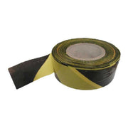 Barrier Tape - Black/Yellow Stripe - 70mm x 500m - Pack of 10