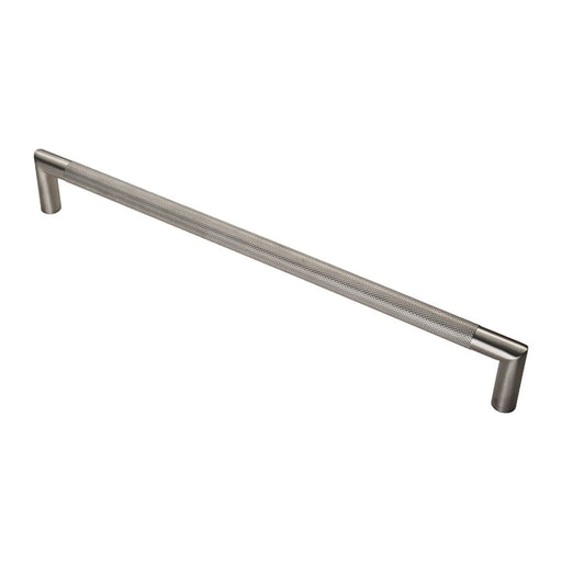 20Mm Dia. Crown Knurled Pull Handle - 450Mm C/C - Bolt Through Fixing - Satin Stainless Steel