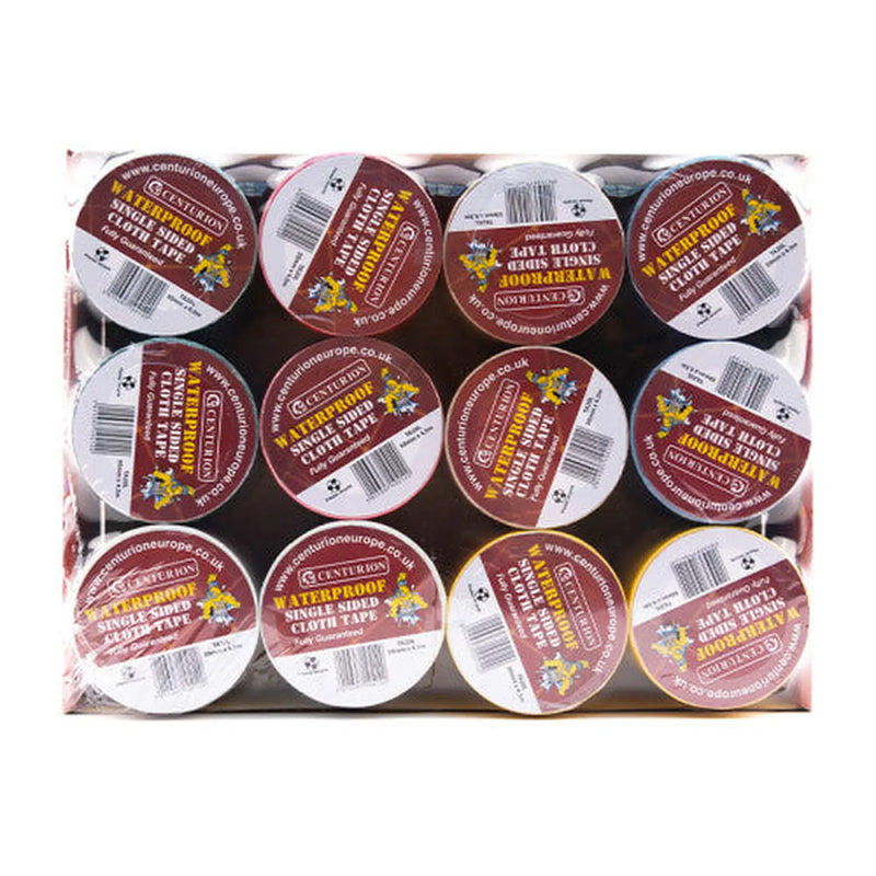 Heavy Duty Cloth Tape in Assorted Colour 50mm x 4.5m Roll - Pack of 12