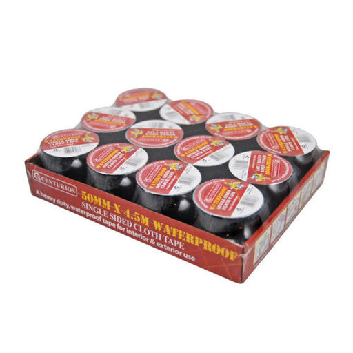 Heavy Duty Silver Cloth Tape 50mm x 4.5m Roll - Pack of 12