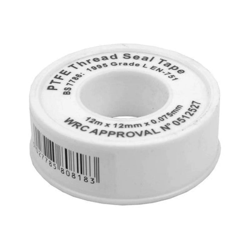 12mm x 12m PTFE Tape - Pack of 10