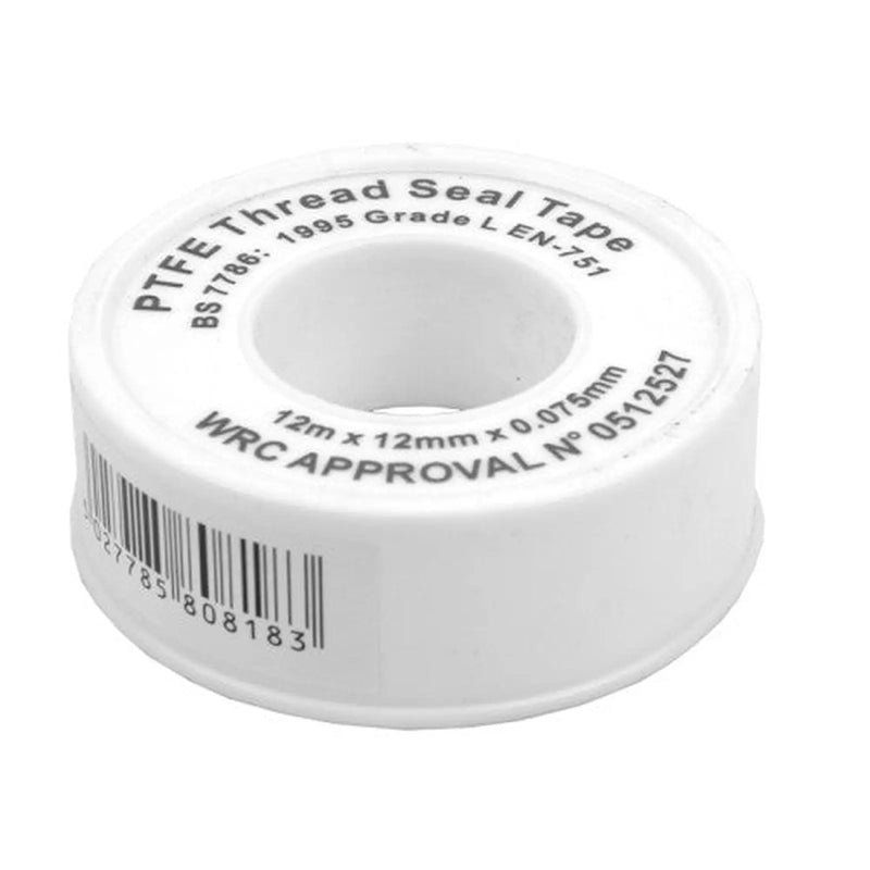 12mm x 12m PTFE Tape - Pack of 5
