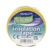 PVC Green/Yellow Tape, 19mm x 20m - Min Order 6