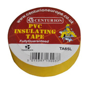 PVC Yellow Tape, Yellow M, 19mm x 20m Yellow - Pack of 10
