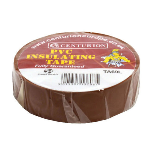 PVC Brown Tape, Brown M, 19mm x 20m Brown - Pack of 10