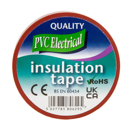 19mm x 4.5m Brown PVC Tape - Pack of 6