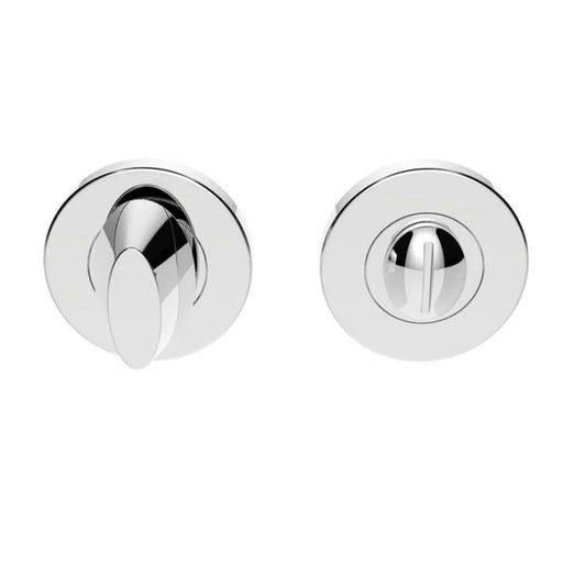 Turn & Release On Concealed Fix Push On Round Rose - Polished Chrome 52MM