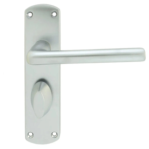 Serozzetta Uno Lever On Backplate - Bathroom 57Mm C/C - Satin Chrome 42MM X 170MM