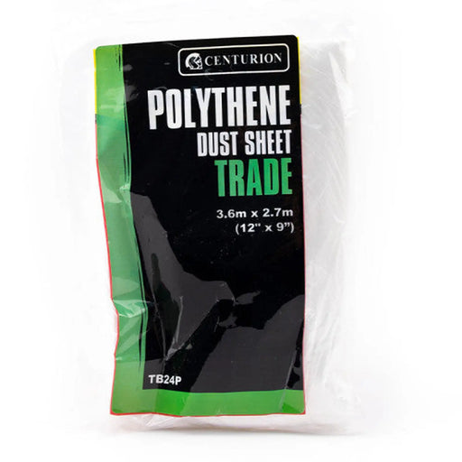 General Polythene Dust Sheet, 12' x 9'/ 3.6m x 2.7m - Pack of 10