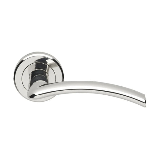Tres Lever On Sprung Push-On Round Rose - Polished Chrome 52 MM DIA
