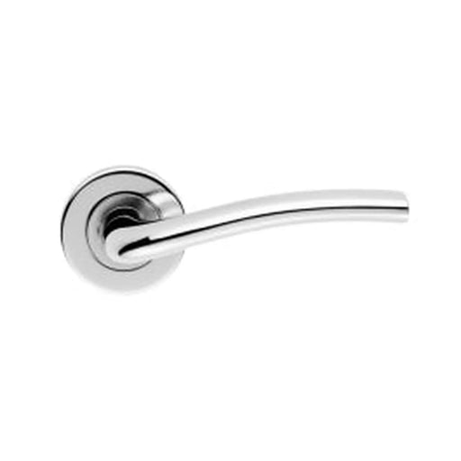 Cuatro Lever On Sprung Push-On Round Rose - Polished Chrome 52 MM DIA