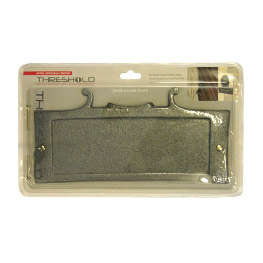 Pewter Effect Double Name Plate - Pack of 2