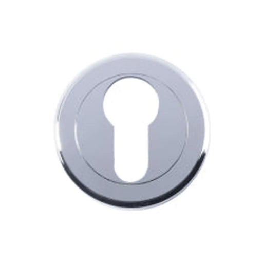 Escutcheon - Euro Profile - Screw-On Round Rose - Polished Chrome 52