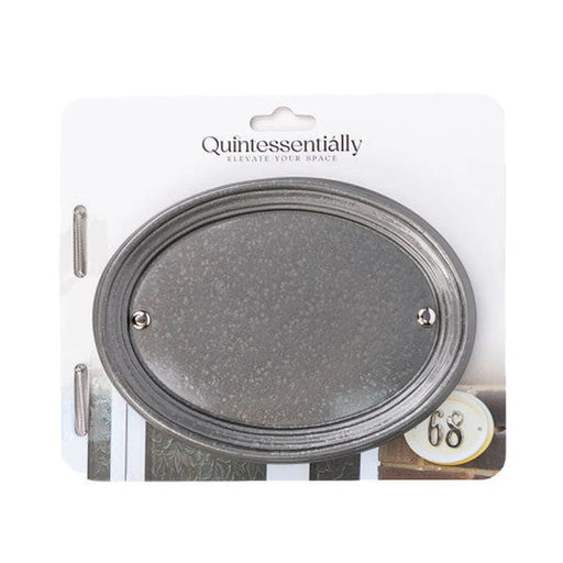 Medium Pewter Oval Plaque - Pack of 2