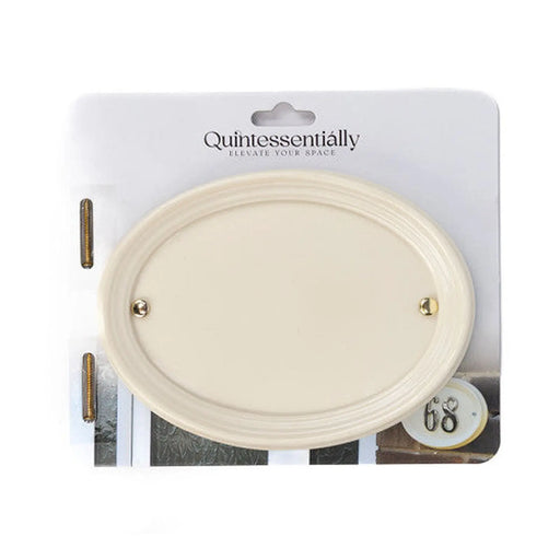 Medium White Oval Plaque - Pack of 2