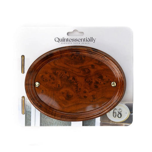 Medium Wood Effect Oval Plaque - Pack of 2