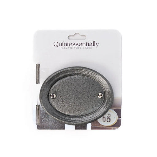 Small Pewter Oval Plaque - Pack of 2