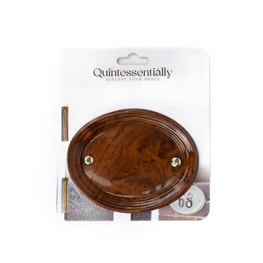 Small Wood Effect Oval Plaque - Pack of 2