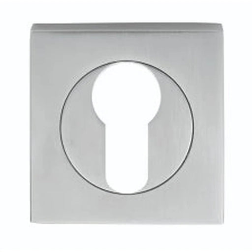 Escutcheon - Euro Profile - Square Rose - Satin Chrome 52MM