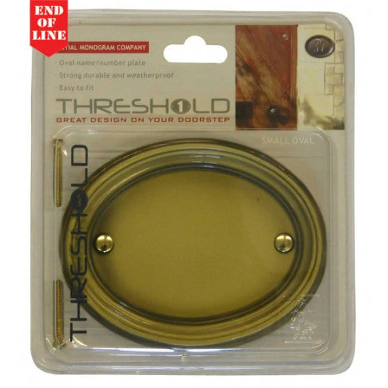 Small Bronze Effect Oval Plaque - Pack of 2