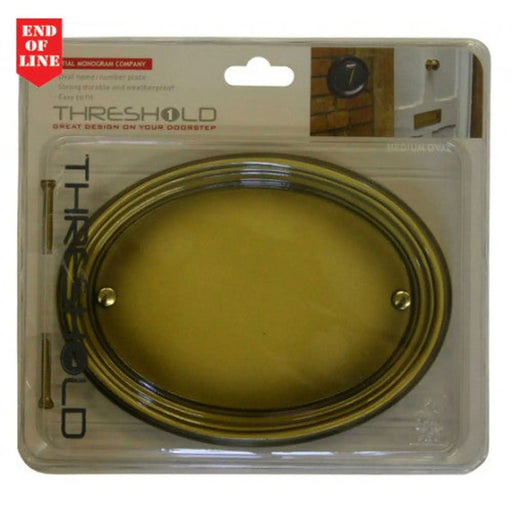 Medium Bronze Effect Oval Plaque - Pack of 2