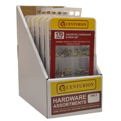170 Piece Assorted Chipboard Screw Set - Pack of 6