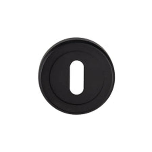 Escutcheon - Lock Profile - Screw-On Round Rose - Matt Black