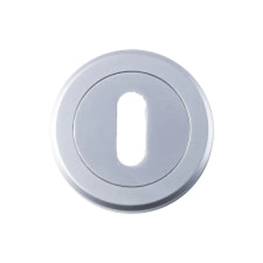 Escutcheon - Lock Profile - Screw-On Round Rose - Satin Chrome 52MM